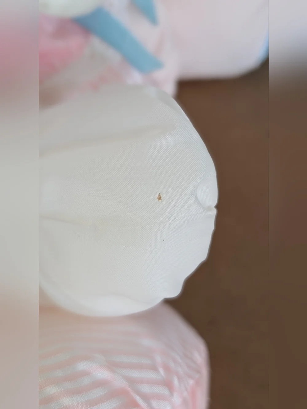 Vintage 1983 Puffalump Puppy Fisher-Price White, Pink, & Blue Nylon Toy Rattle - Picture 15 of 16